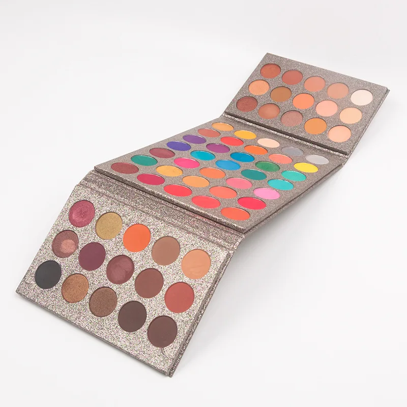65 цветов профессиональная палитра теней для век макияж теплые тени косметика