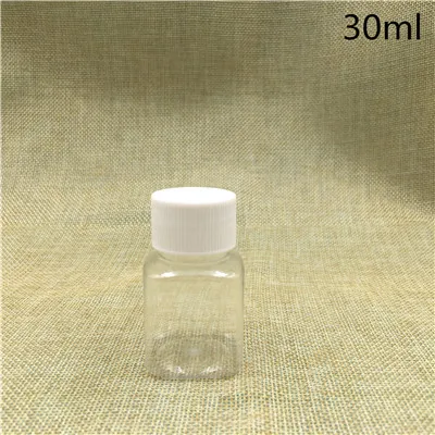 30 ml 30 pcs 30 шт. 30 60 80 мл пустые прозрачные квадратные пластиковые Упаковочные бутылки для специй печать для упаковки образцов контейнеров - Цвет: 30 ml 30 pcs