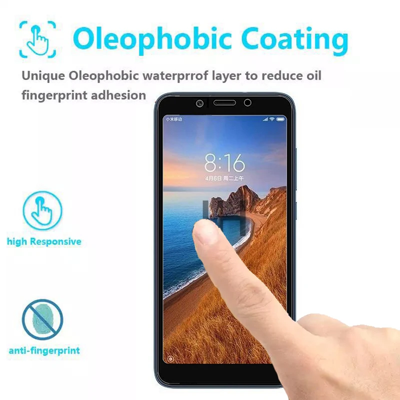 Закаленное стекло с полным покрытием для Xiaomi Redmi 7A защита экрана 9H защитное на