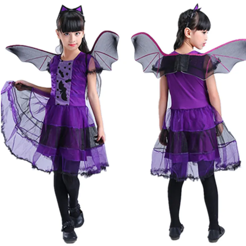 Карнавальный костюм на Хэллоуин для маленьких девочек Платье Vampirina Обруч волос с