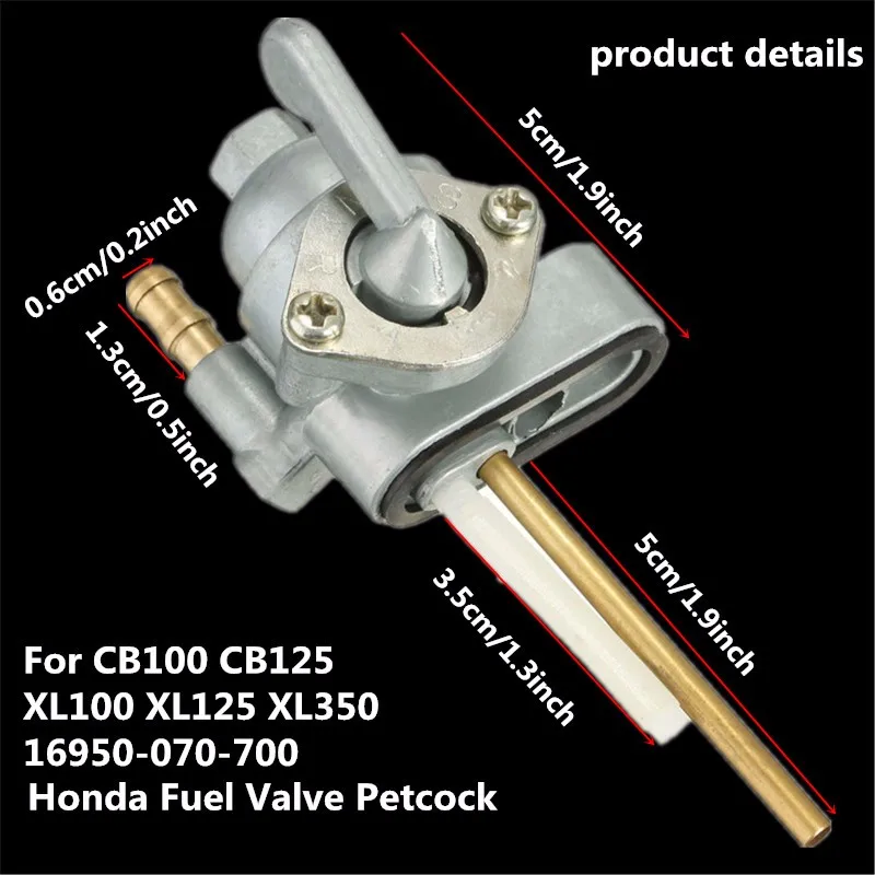 

Fuel Switch Valve Petcock For Honda CB100 CB125 XL100 XL125 XL350 16950-070-700