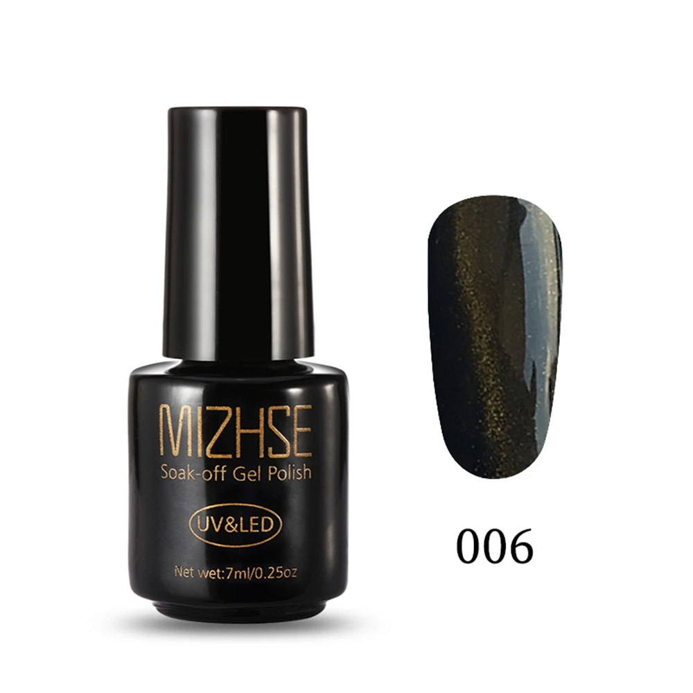 LLMY006 MIZHSE, 7 мл, гель кошачий глаз, хамелеон, голографический блеск, Магнитный Гель-лак для ногтей, отмачиваемый УФ-Гель-лак, лак для ногтей DIY - Цвет: LLMY006