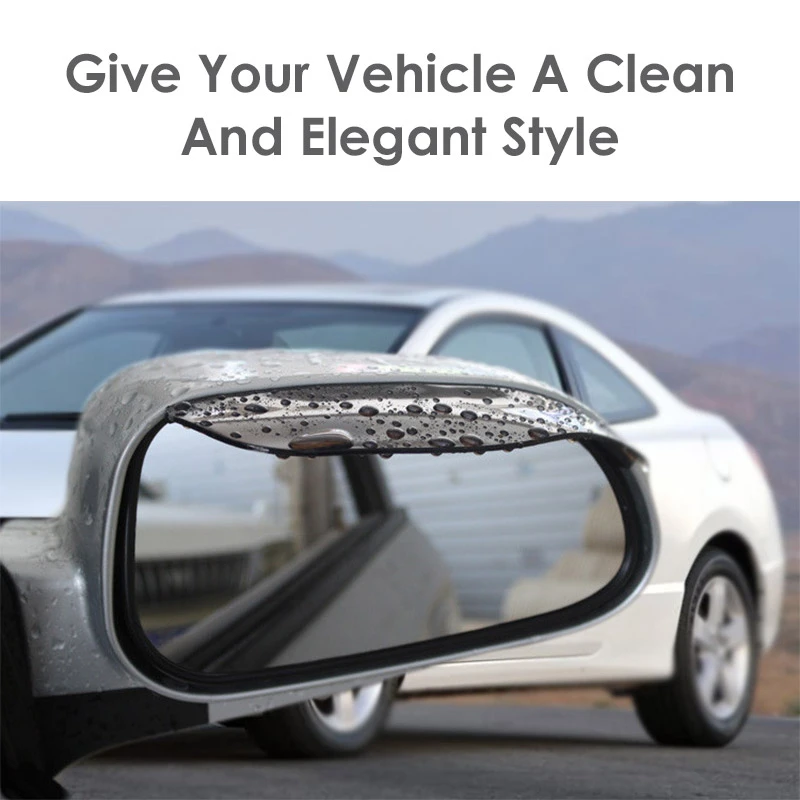 Car Rearview Mirror Eyebrow Rain Block Blades Universal Use Flexible PVC Back Shade Water Cover Rainproof | Автомобили и