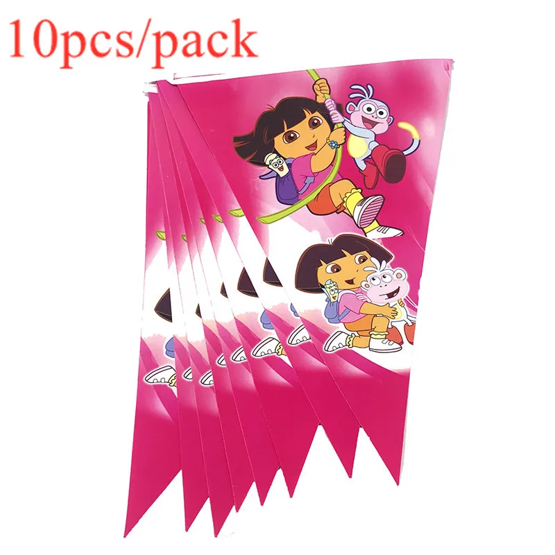 10 штук упак. Дора Исследователь тема флаги тематическая вечеринка на день