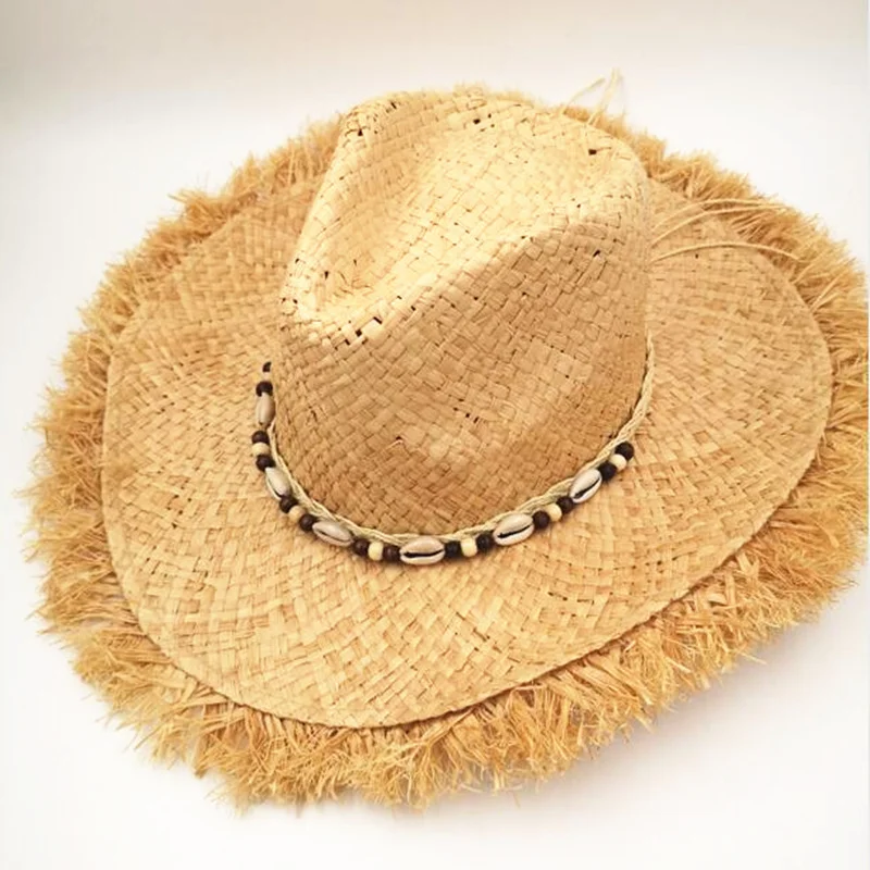 2019 летние Для мужчин с перекрестными шнурками из волокна раффия Джаз Шапки s