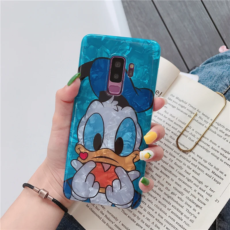 YHBBCASES, Модный чехол с раковиной, мягкий чехол для samsung Note 10, 8, 9, Мультяшные милые чехлы с мышкой, уткой для samsung Galaxy S8, S9, S10 Plus