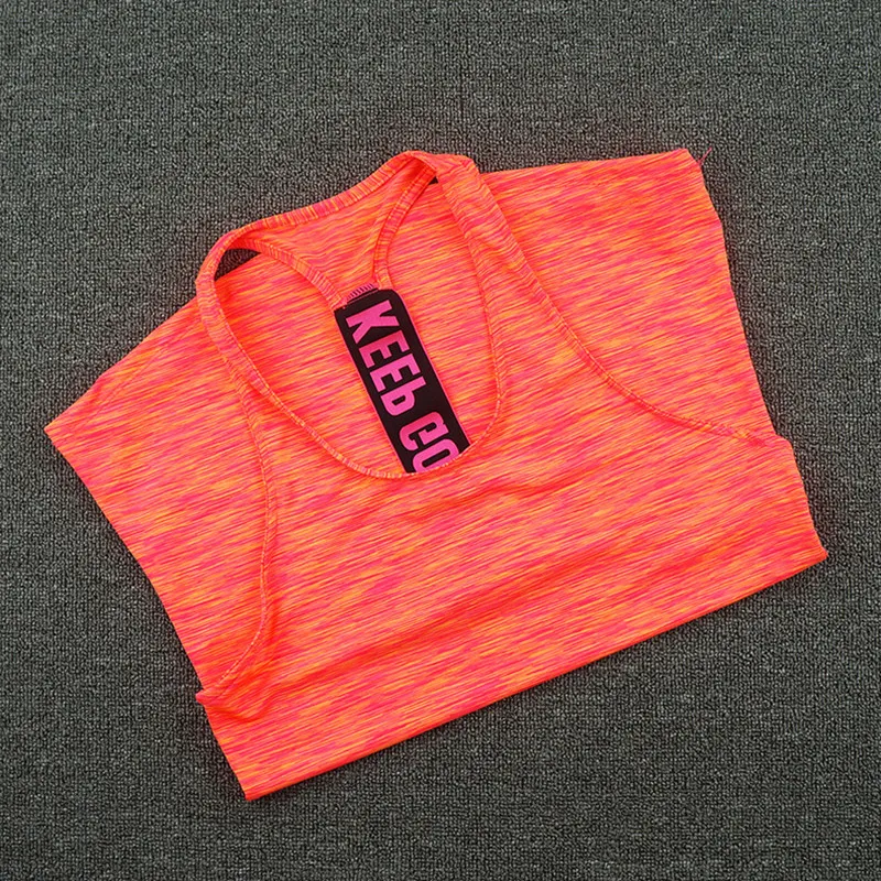 Женская спортивная майка с надписью высокая эластичность дышащий для фитнеса