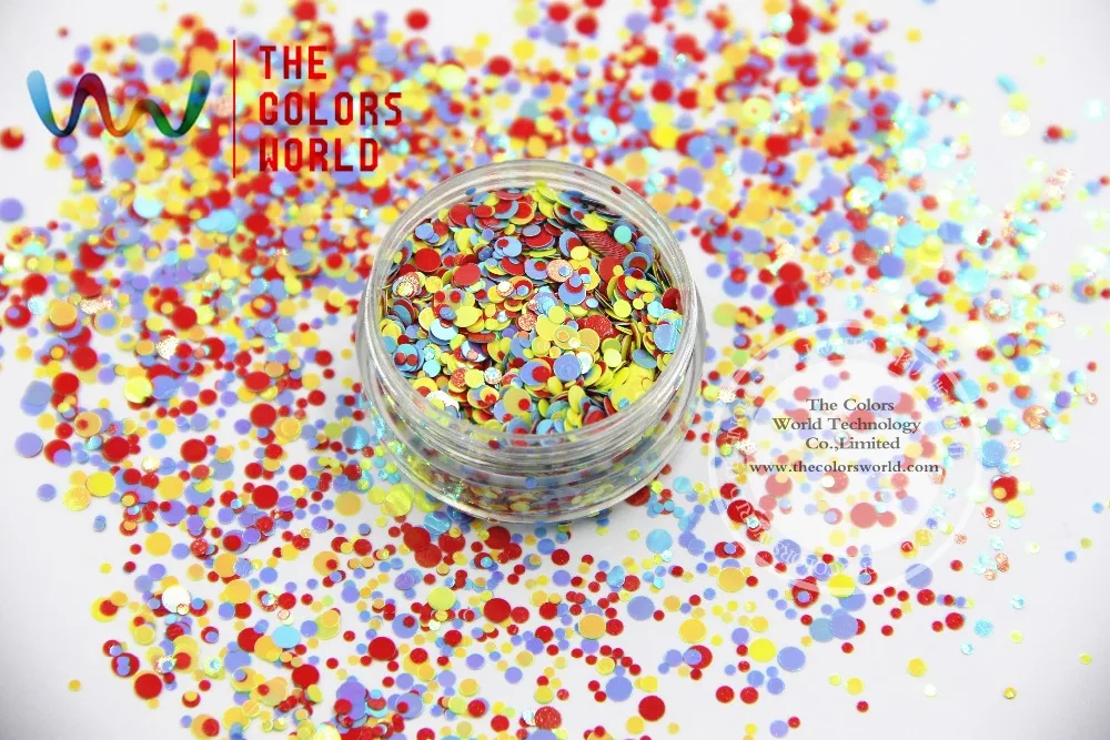 _ Смешанные размеры смешанные цвета круглая точка форма для ногтевого дизайна и