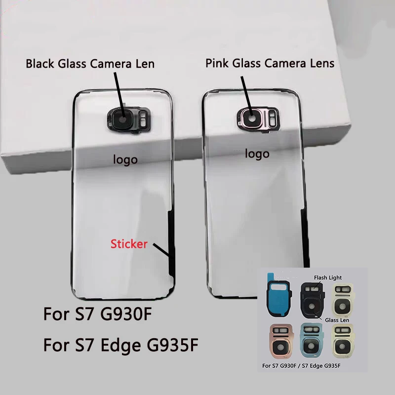 

Прозрачная стеклянная крышка корпуса для Samsung Galaxy S7 SM-G930F,S7 Edge G935 SM-G935F задняя крышка батарейного отсека с клейкой поверхностью