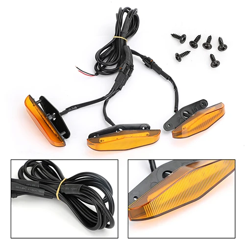 Amber Areyourshop 3 Шт Автомобильные решетки светодиодный светильник s светильник для 4runner ТРД Pro- автомобиль решетки светильник автомобильные аксессуары - Цвет: Amber