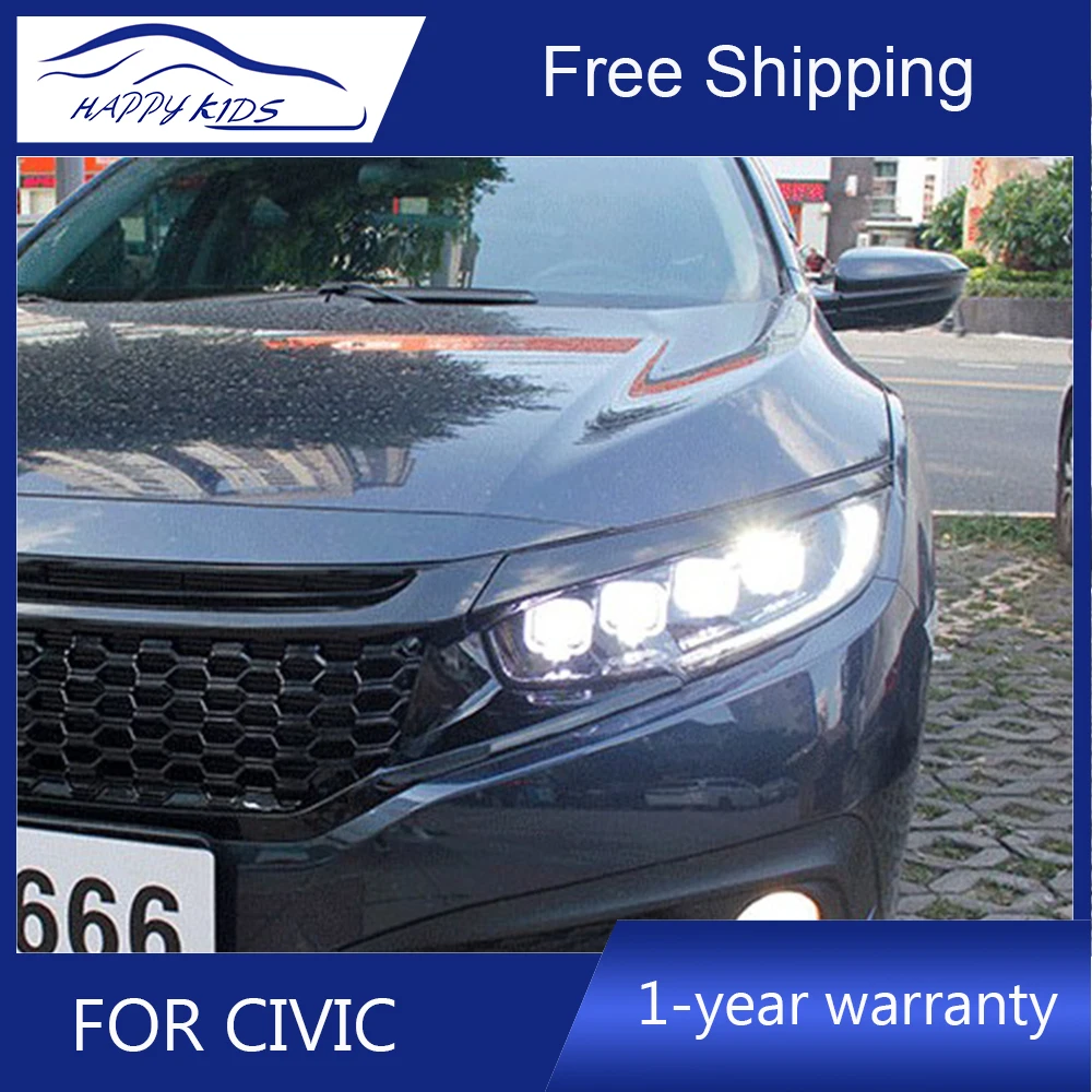 Автомобильный Стайлинг для Honda Civic 10G фары нового светодиодный ные DRL Биксеноновые