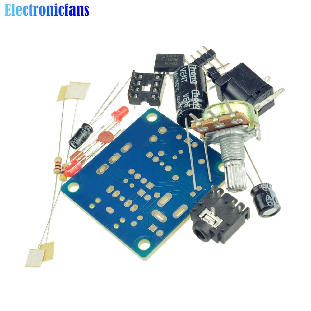LM386 плата мини усилителя DIY Kit 3V 12V усилитель мощности комплект электронных