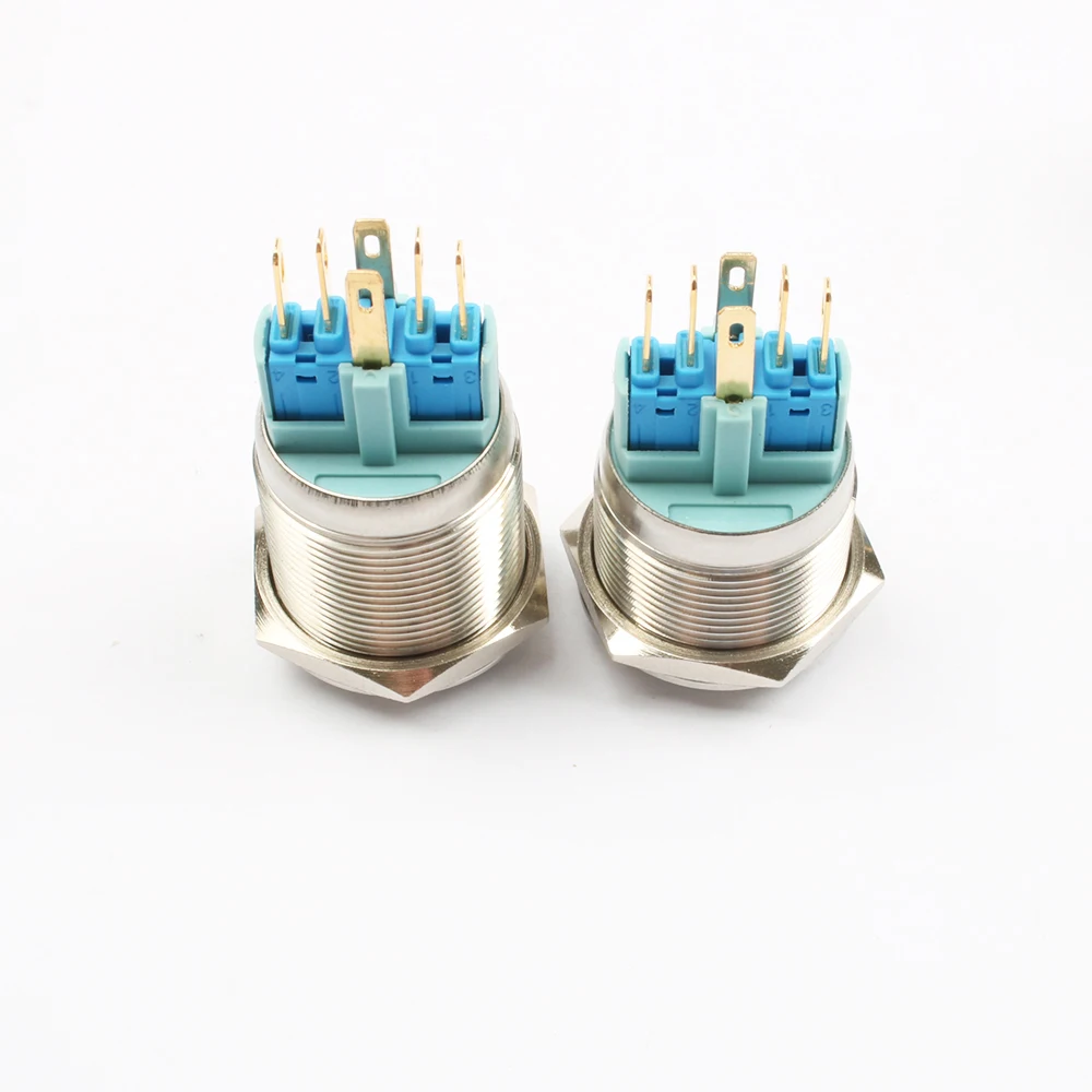 22 мм никелированный латунный металлический кнопочный переключатель