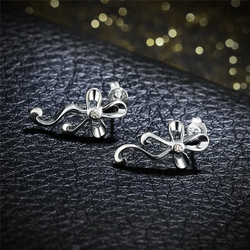 Friendship Classic Top Brand AAA Zircon Stud Earrings Women 925 Silver Fashion Jewelry Accessories Brinco | Украшения и