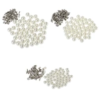 150pcs white pearls rivets studs buttons for bag jeans shoes clothes diy crafts 6mm 8mm 12mm