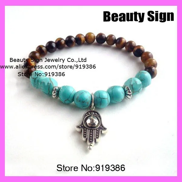 10 шт. стеклянные бусины|elastic bracelet|pendant braceletsilver hand |