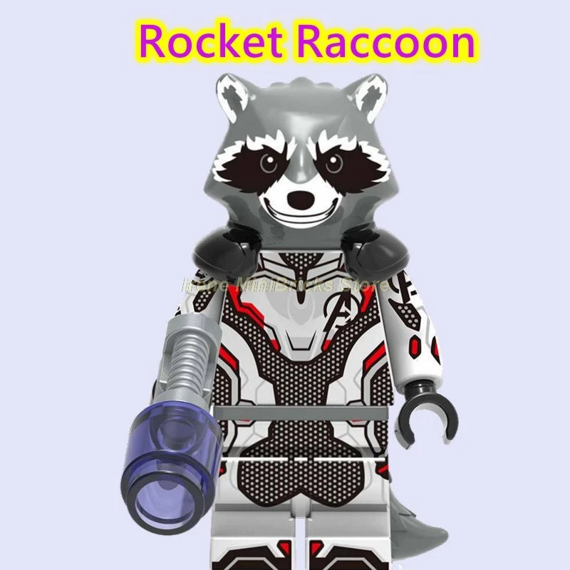Rocket Raccoon Мстители эндшпиль Marvel ракета енот звезда-Лорд Тор танос стражи Галактики строительные блоки Мстители игрушки для детей - Цвет: Rocket Raccoon