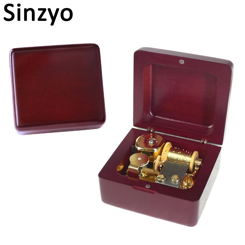 Деревянная музыкальная шкатулка Sinzyo с изображением замка в небе ручной работы