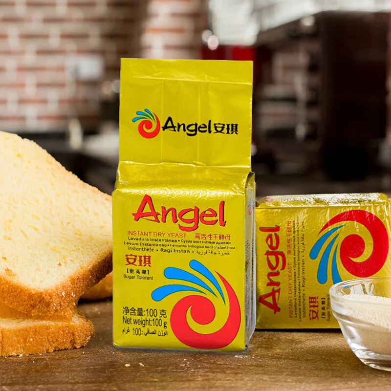 Angel 100 г сахара-Толерантные мгновенные сухие дрожжи для хлеба, мгновенные дрожжи