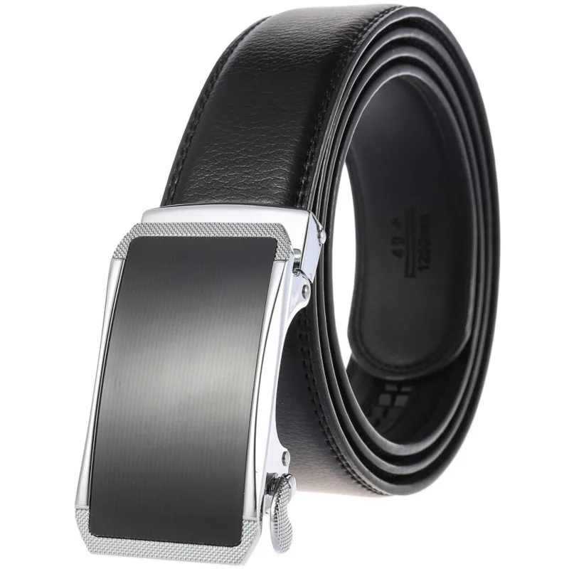 

luxury brands Name brand men's leather metal automatic buckle high quality leather belt leisure business belt LY136-21972-1