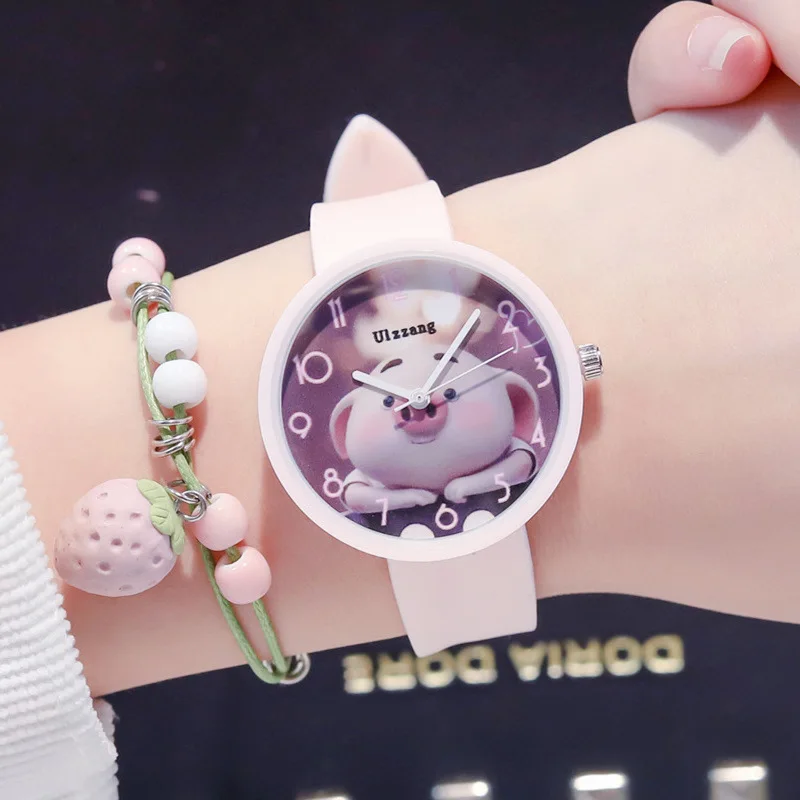 Креативные женские часы Ulzzang брендовые модные повседневные минимализм милые