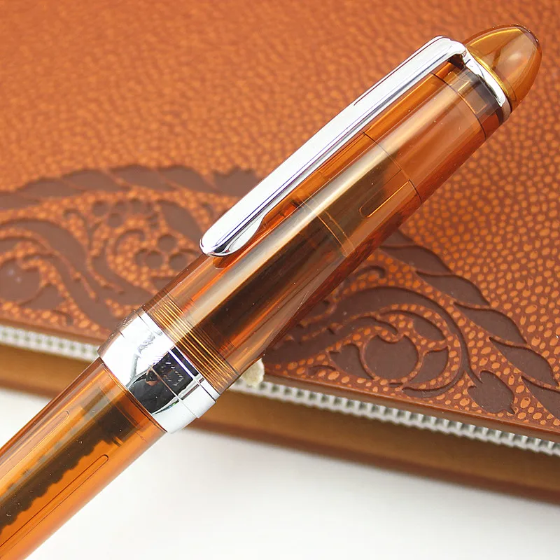 Jinhao 992 прибытие кофе и серебро клип авторучка с оригинальным подарком Чехол 0 5 мм F