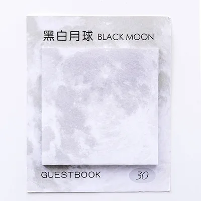 A-black moon Милый кавайный креативный блокнот для заметок, блокнот для заметок, канцелярские товары, бумажные наклейки для заметок, офисные школьные принадлежности - Цвет: A-black moon