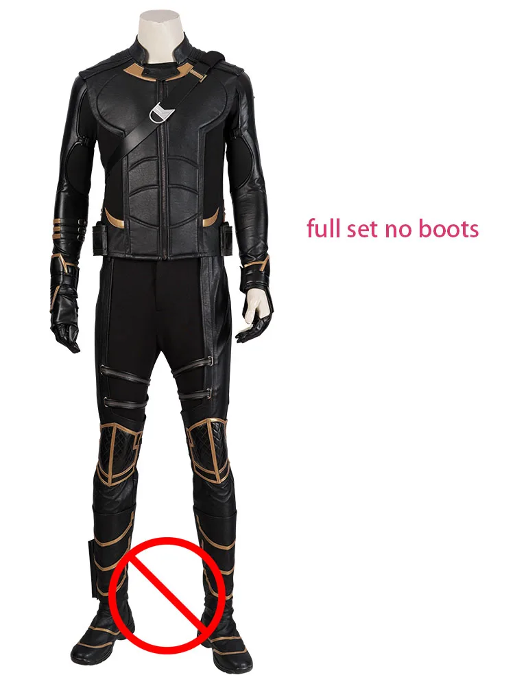 full set no boots Карнавальный костюм Мстителей «Hawkeye», «Мстители 4», «Клинтон Бартон», карнавальный костюм, полный комплект, боевой костюм на Хэллоуин - Цвет: full set no boots