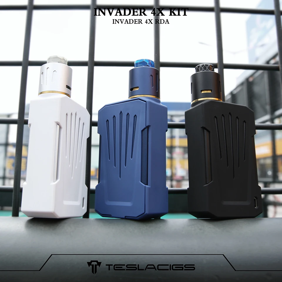 Оригинал Tesla Invader 4X VV vape коробка мод комплект с 5 переменным напряжением одной