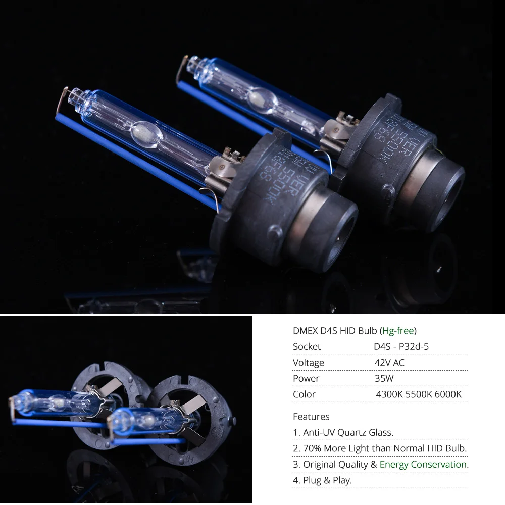 DMEX OEM 2 шт 35 Вт D1S D2S D2R D3S D4S D4R ксеноновые HID лампы Автомобильные фары замена 4300 К 4500 к 5000 К 5500 к 6000 К 8000 К
