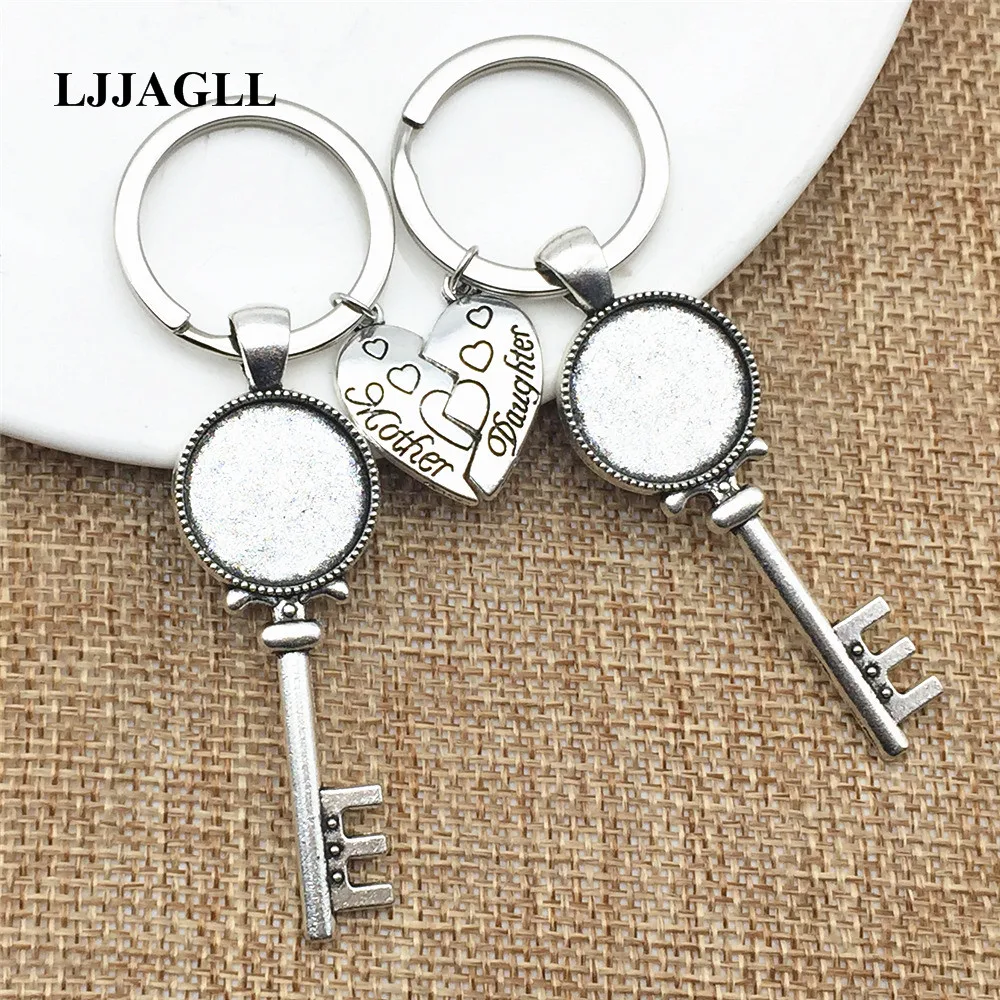 Брелок для ключей Мама и дочь из цинкового сплава|key chain|diy key chainheart |
