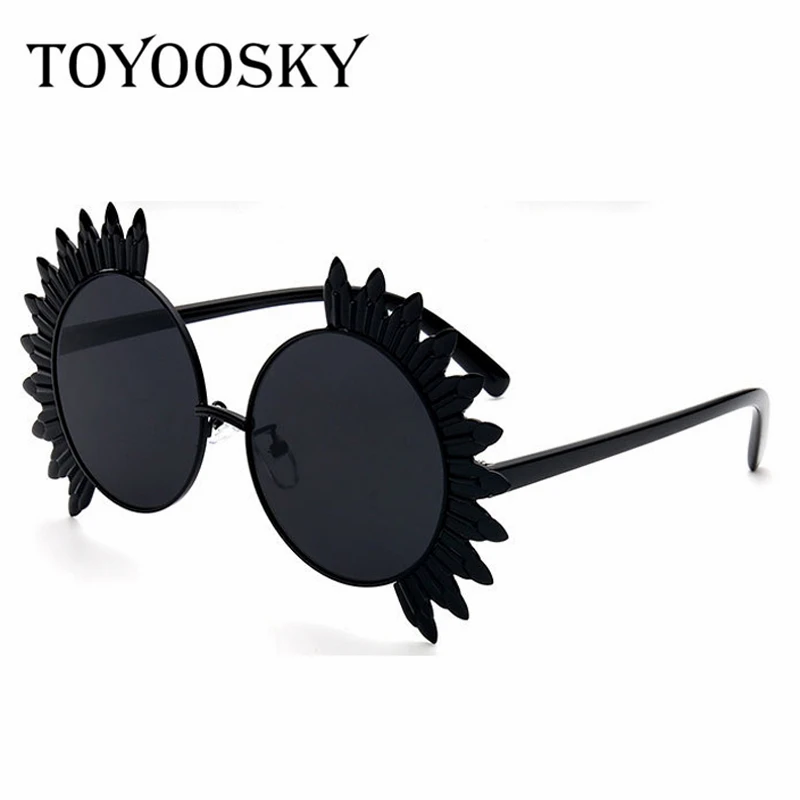Toyoosky 2017 Ретро Круглый Защита от солнца очки женские и мужские брендовые