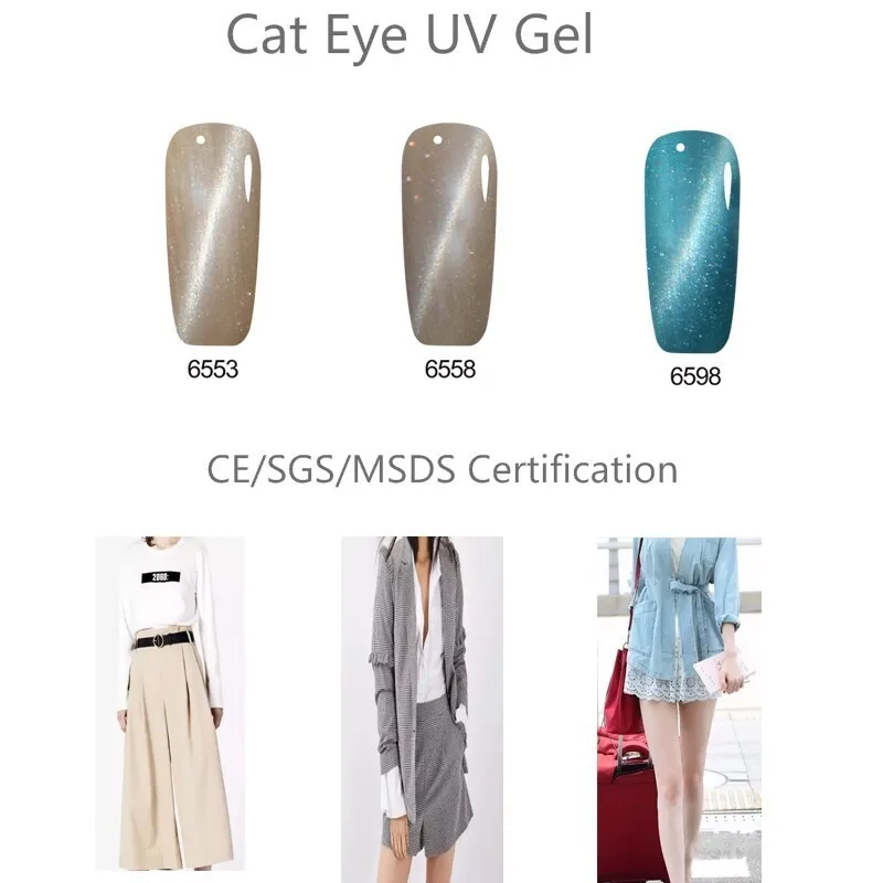 Zation 3D эффект кошачьих глаз для УФ живописи Гель лак ногтей очаровательные