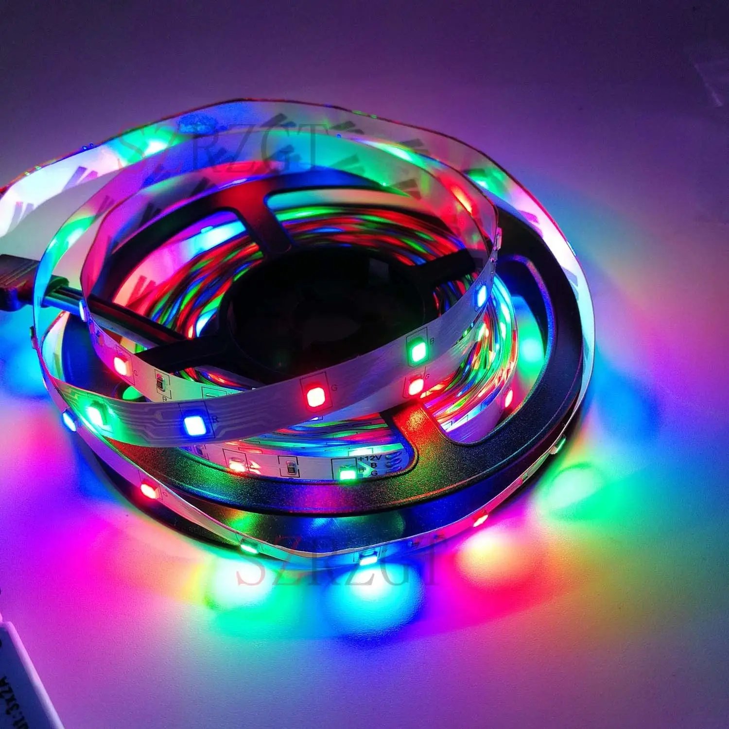 СВЕТОДИОДНАЯ лента SMD 3528 RGB Диодная DC 12 В 5 м гибкая полный комплект сделай сам