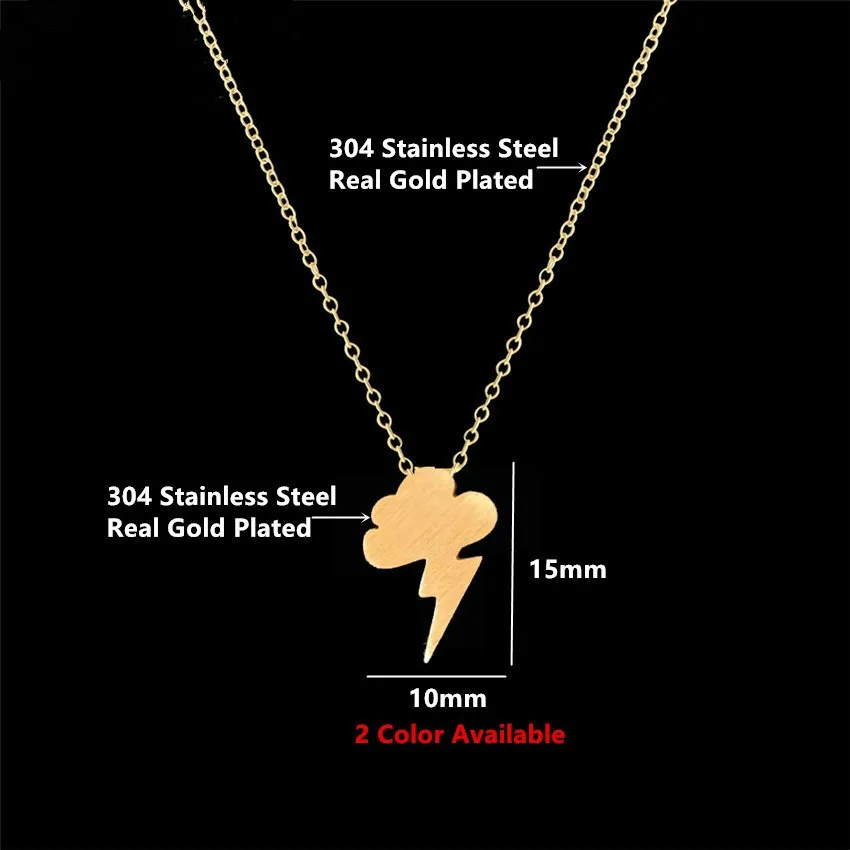 DIANSHANGKAITUOZHE Thunder Clouds Charm Necklaces Weather Happy On A Cloudy Day Unique Women Jewelry Party | Украшения и