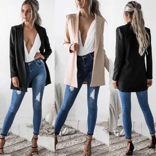 2017 Модные женские блейзеры женский костюм пальто деловой Блейзер куртка с