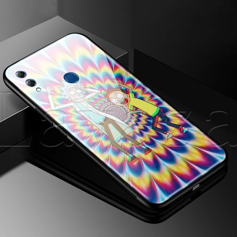 Стеклянный ТПУ чехол Lavaza Рик и Морти для huawei mate 20 P10 P20 P30 Y6 Y9 P smart lite Pro
