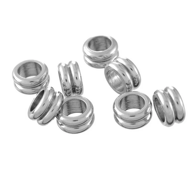 Круглые кольца из нержавеющей стали LASPERAL 10 шт. двухслойные для ожерелий