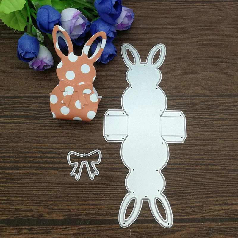 3D коробка ворот Rabbit Frame металлические режущие штампы трафареты для DIY