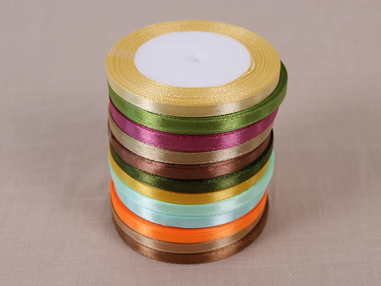 Бесплатная доставка длинная шелковая атласная лента длиной 22 м ширина 6 мм