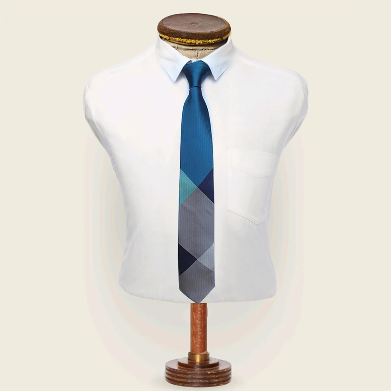 

JEMYGINS Original New Designs Fashion Plaid Tie Brand Silk Checked Men Necktie High Quality Neck tie For Your White Shirt