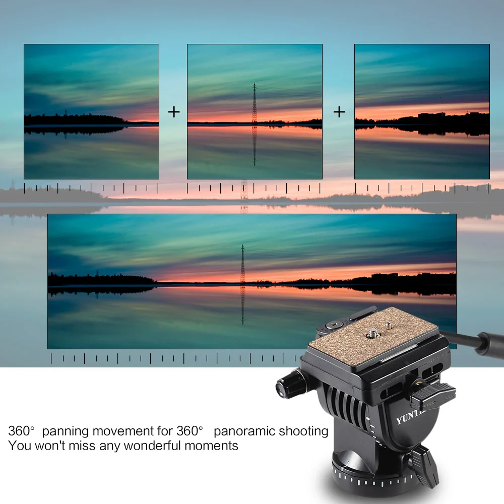 Профессиональная гидравлическая головка YUNTENG для штатива цифровой зеркальной