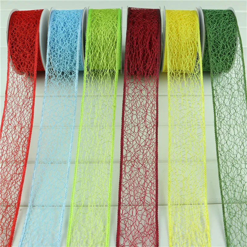 Бесплатная Доставка Оптом 38 мм чистая лента из органзы 10 ярдов/рулон украшения