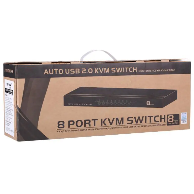 8-портовый автоматический квм-переключатель USB 2 0 VGA + аудио 1920*1440 кнопка