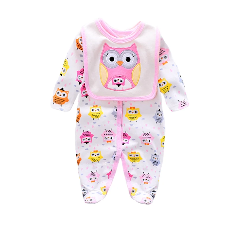 2019 модные детские комбинезоны для девочек в стиле медведя/Совы Комбинезоны