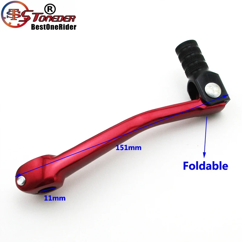 Алюминиевый складной рычаг переключения передач STONEDER 11 мм для питбайка 50cc 90cc 110cc