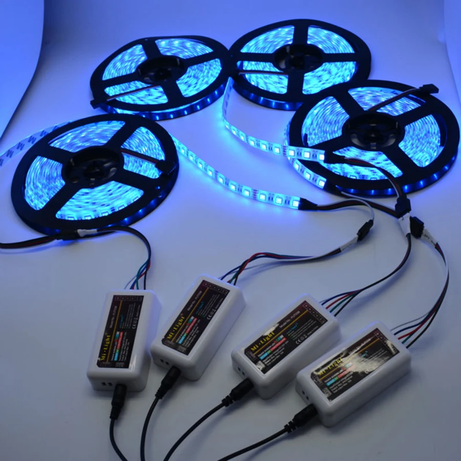 5-20 м RGB/W Светодиодная лента 5050 водонепроницаемая IP20/IP65 DC12V 4 цвета в 1 Светодиодный светильник с чипом+ пульт дистанционного управления+ светодиодный блок питания