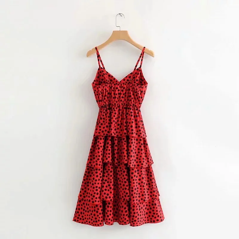 

Summer Dress 2019 New French Sexy V-neck Wave Point Women Dress Women Vestidos De Verano Robe Femme