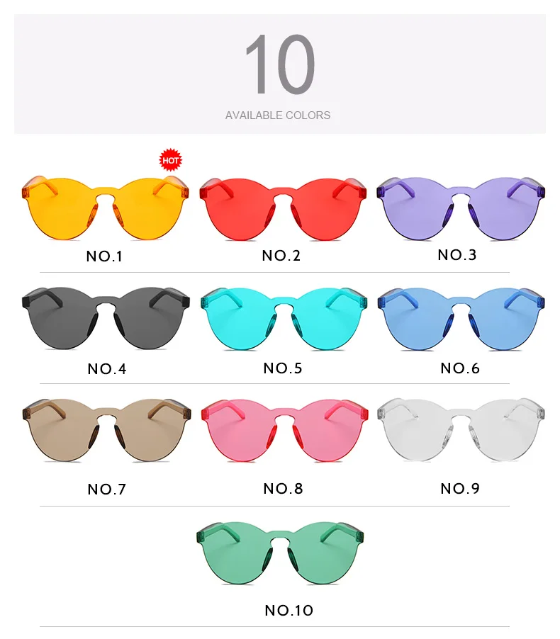 new arrival round orange sunglasses women transparent orange purple frameless sun glasses festival oculos de sol feminino