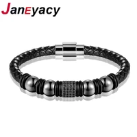 janeyacy new brand handmade fashion leather bracelet mens weave beads mens bracelet womens casual bracelet bracelet jewelry